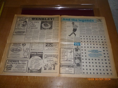 BRIGHTON & HOVE ALBION FC EVENING ARGUS SPECIAL SEAGULLS WEMBLEY FA CUP *FOLDED* - Picture 12 of 15