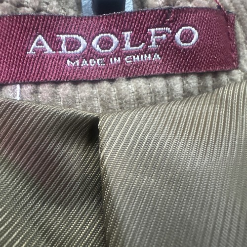 NEW! ADOLFO Mens Blazer Sport Coat Casual Jacket Size Beige Corduroy Blaizer 44R - Picture 7 of 13