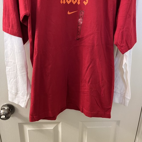 Nike Hoops En Fuego Basketball Layered Look Long Sleeve Top Boys XL 18-20 NWT - Picture 5 of 13