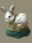 Vintage Original Cast Iron Bunny Rabbit Door Stop Heavy
