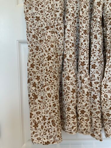 OLD NAVY Womens Plus Size 3X Brown Floral Short Flutter Sleeve V-Neck Maxi Dress - Picture 3 of 6
