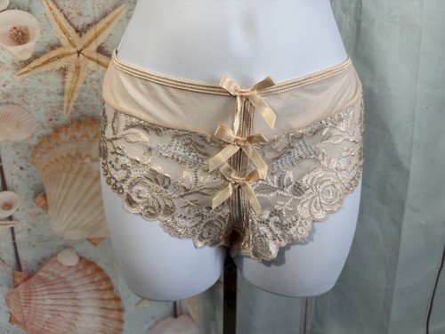 NWT Avidlove Women’s Lingerie Lace 2Piece Bra Panty Set Size XL Beige - Picture 4 of 11