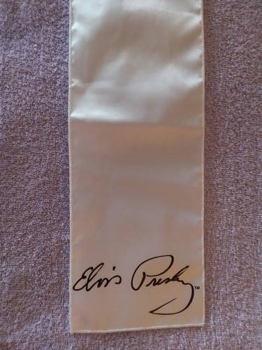 ELVIS PRESLEY TCB GOLD PLATED RHINESTONE NECKLACE BRAND NEW&WHITE SCARF LT 2 - Picture 3 of 4