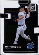 2022 Donruss Baseball Base Rated Rookies #33 Matt Manning - Detroit Tigers