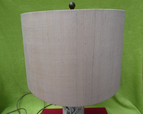 Alte Chinesische Tisch Stehlampe Lampe Porzellan Messing mit Signierung - Bild 3 von 16