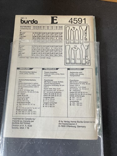 Burda Patterns Lot of 7 Women’s Plus Sz 16-28 Wordrobe Blouse Top Jacket Dress - Picture 6 of 18