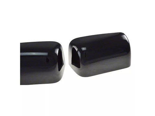 For 2008-2016 Ford F250 F350 F450 Top Half Gloss Black Mirror Covers Towing Cap - Foto 4 di 7