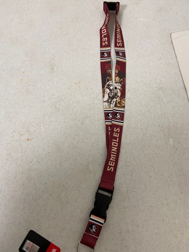 Florida State Seminoles NCAA Mascot Breakaway Lanyard Key Ring - Picture 3 of 3