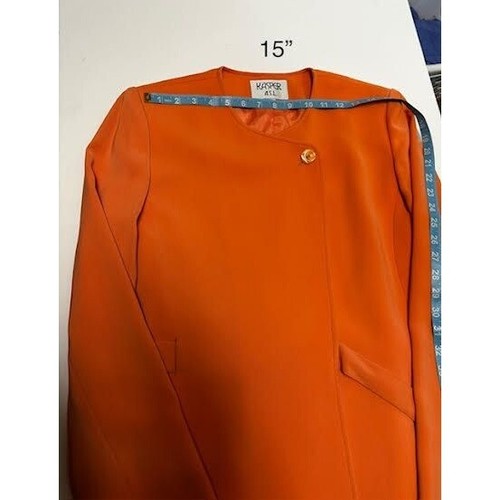Kasper ASL Orange Jacket Vintage Size 8 Women's Blazer Work Women's Work Casual - Picture 12 of 15