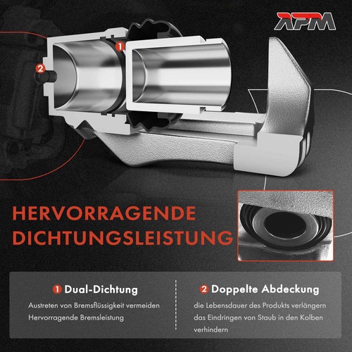 2x Bremssattel Bremszange Vorne Links Rechts für Citroën C5 I DC C5 II 1.6-2.0L - Bild 3 von 7