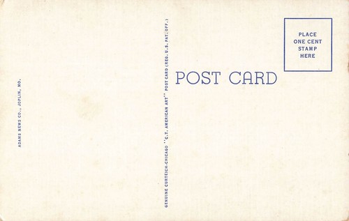 Neosho, Missouri Postkarte Neosho Auditorium Rathaus Camp Crowder um 1938 T3 - Bild 2 von 2