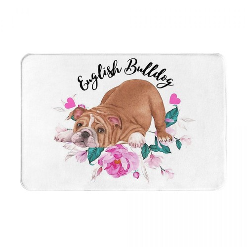 ENGLISH BULLDOG Fierce Tender Hearted Non-slip Doormat Their Tails Bath Kitchen - Picture 13 of 13