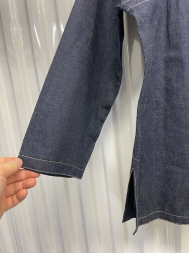 Vintage Geoffrey Beene Saks Fifth Avenue Beene Bag Denim Tunic Top Blue 10 - Picture 6 of 11