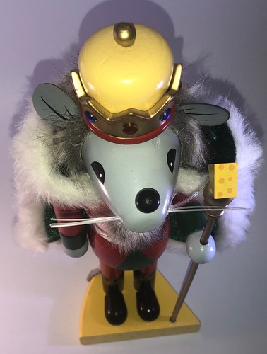 VERY RARE-CHRISTMAS HOME 14" WOODEN NUTCRACKER MOUSE KING CHRISTMAS DECORATION - Picture 6 of 12