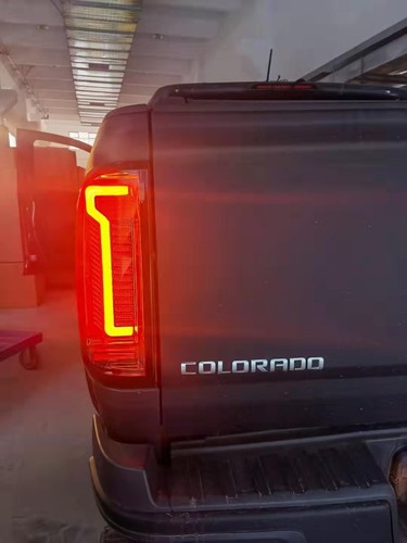 For 15-21 Chevy Colorado LED Tube Black Tail Lights Smoke Signal Lamps Assembly - Picture 9 of 12