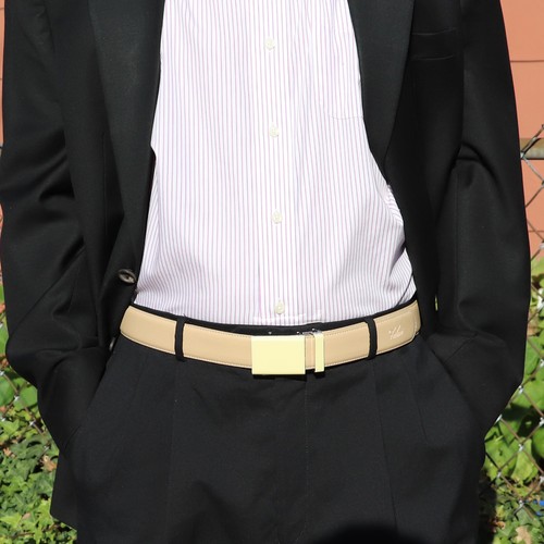 Falari Men Unisex Genuine Leather Ratchet Dress Belt Automatic Sliding Buckle - Picture 9 of 123