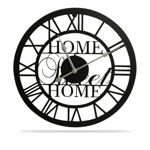 Large Wall Clock Round Skeleton Open Face Clocks Metal Roman Numeral Home Garden - Picture 39 of 147