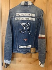 Uniquely Hand-painted Denim Jacket (l)