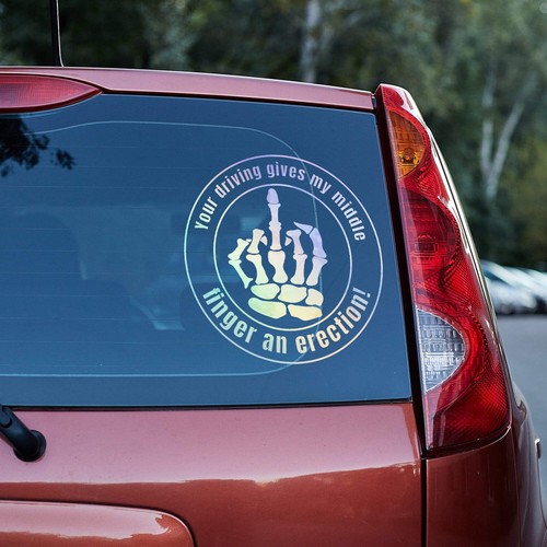 Deine Fahrt gibt meinem Mittelfinger eine Erektion Vinyl-Aufkleber Auto LKW Van lustig - Bild 74 von 110