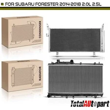 New Radiator & AC Condenser Cooling Kit for Subaru Forester 2014-2018 2.0L 2.5L