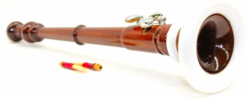 DEURA Brand BOMBARD OBOE Rosewood Flute Chanter WITH 2 REEDS - Picture 2 of 3