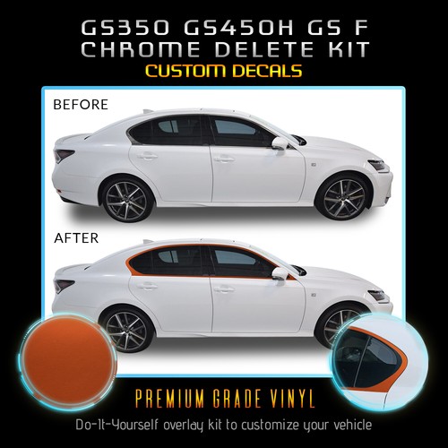 For 2013-2020 Lexus GS350 GS450h GS F Window Chrome Delete - Satin Matte Chrome - Bild 7 von 16