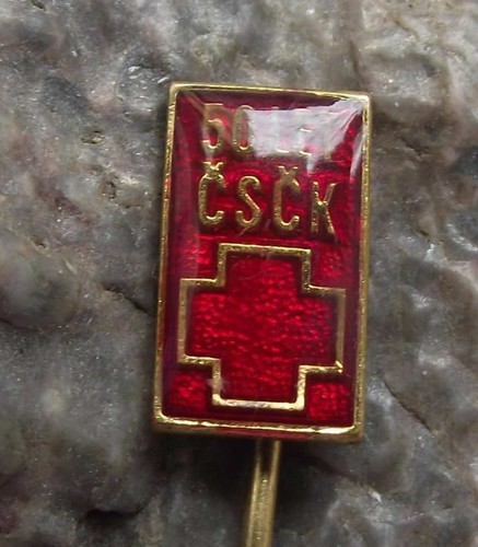 1969 Tschechoslowakei Rotkreuz Verein Gesellschaft 50. Jahrestag Pin Abzeichen - Bild 2 von 4