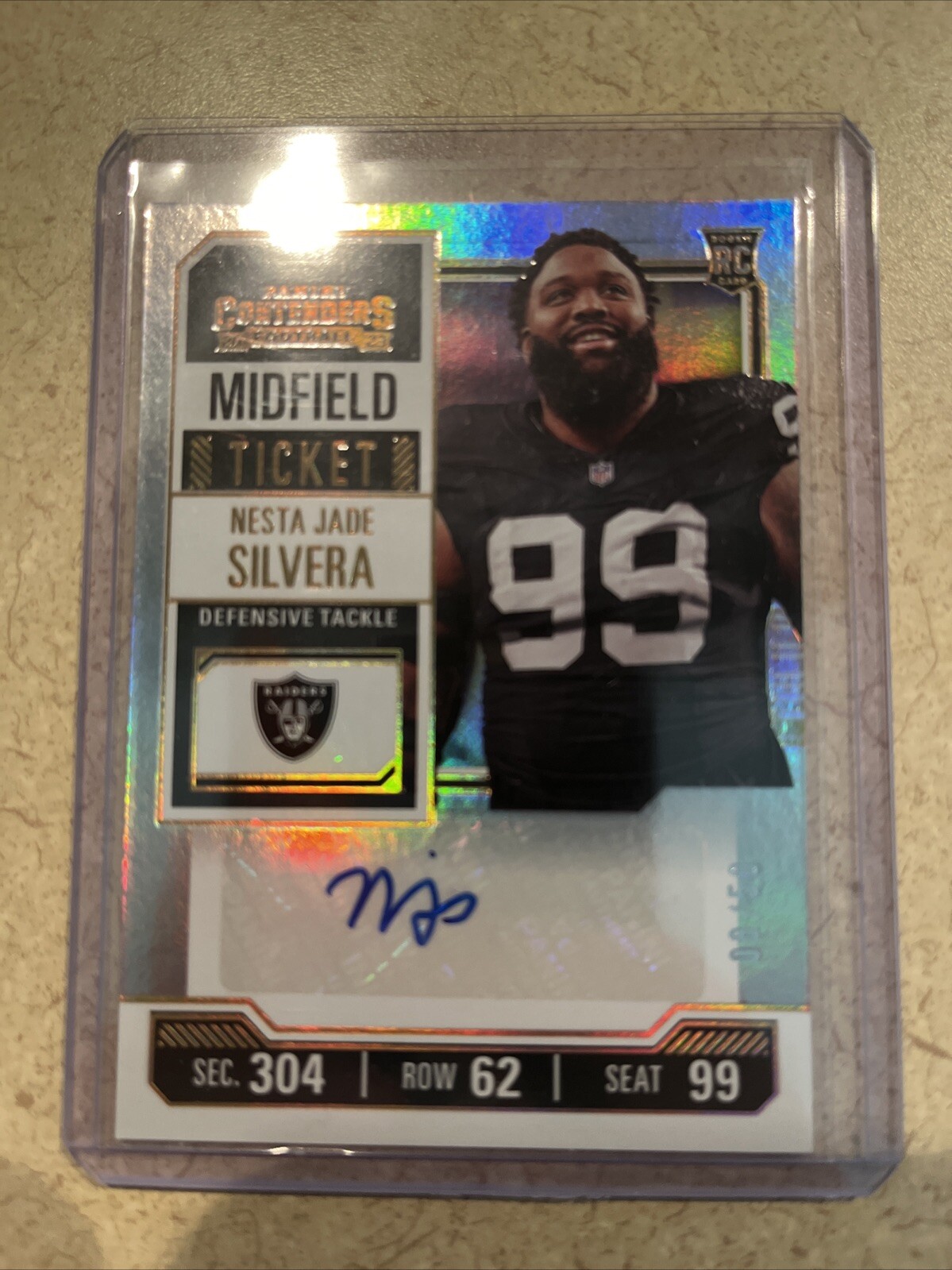 Nesta Jade Silvera Panini Contenders #305 Autograph-Midfield Ticket