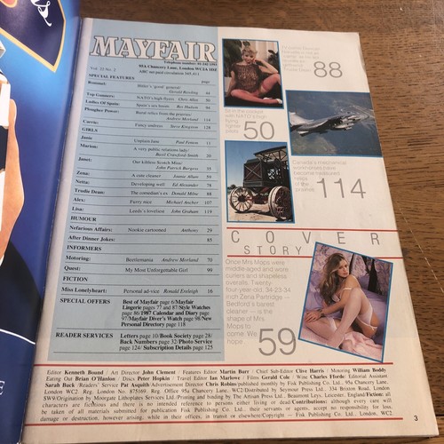 Mayfair Magazine February 1987 Volume 22 No 2 - Zena Partidge - Picture 2 of 2