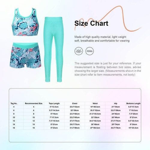 Kids Girl Swimsuit Sleeveless Bathing Suit Comfortable Swimwear Swimming Pants - Bild 5 von 37