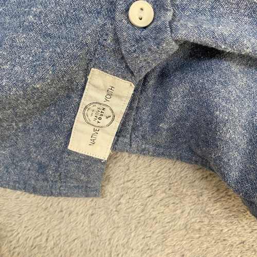 Native Youth Shirt Small Blue Button Down Preppy Cabincore Casual Colorblock - Picture 7 of 10