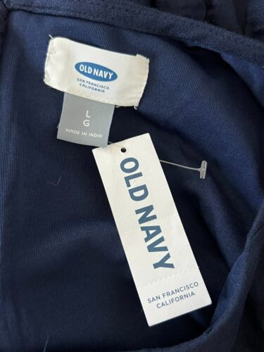 Old Navy Womens Size Large Maxi Dress Knee Length Round Neck Long Sleeve Blue - Picture 10 of 10
