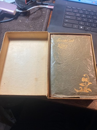 Sesam und Lilien John Ruskin, Caldwell undatiert, gepolstertes Leder mit OVP - Bild 4 von 10
