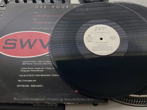 SWV - Use Your Heart Original 1996 Press 12" PROMO In Picture Cover RARE VG+/VG - Picture 2 of 2
