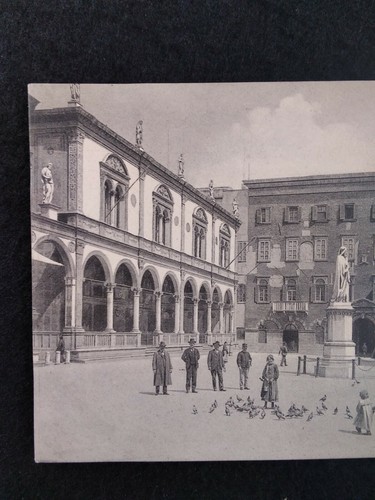Verona Italy Postcard Early 1900s Rare Piazza Dante Monument Children Pigeon - Picture 3 of 6
