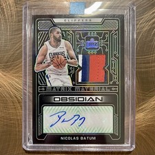 Nicolas Batum 2021-22 Panini Obsidian #MMA-BAT - 3 Color Patch Auto /25 Clippers