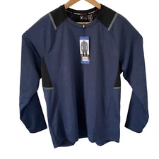 Spyder Active T-Shirt Mens Large Performance ProWeb Microfleece Navy NEW