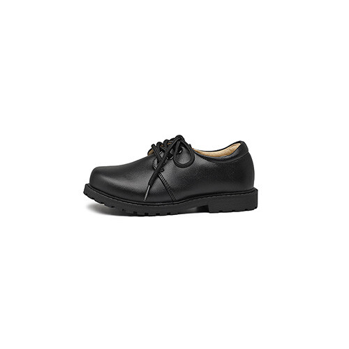 TASMAN AUS-Kids Leather School Shoes, with lace, Premium Leather, Black,#4177 - Picture 5 of 6