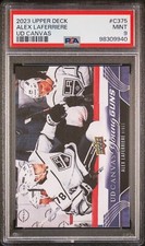 2023-24 Upper Deck UD Canvas Young Guns Rookie RC Alex Laferriere #C375 PSA 9