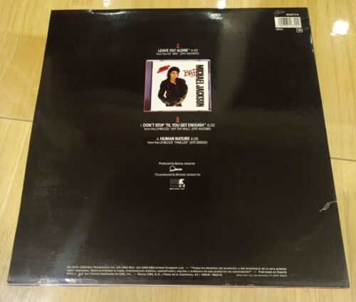 Michael Jackson LP Leave Me Alone Vinyl Made In Spain 1989 Selten - Bild 2 von 6