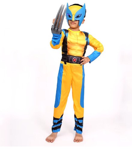 Wolverine Costume Cosplay Kids Bodysuit Boys Children's Day Fancy Dress Party RR - Picture 6 of 25
