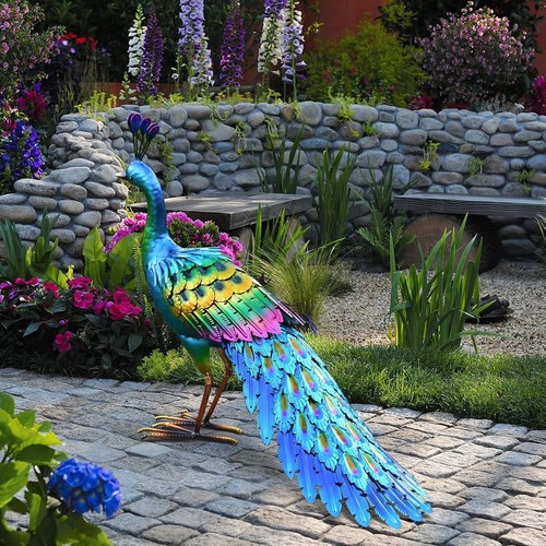 Weather-Proof Peacock Yard Art - Vibrant Metal Sculpture for Lasting Enjoyment - Picture 11 of 11