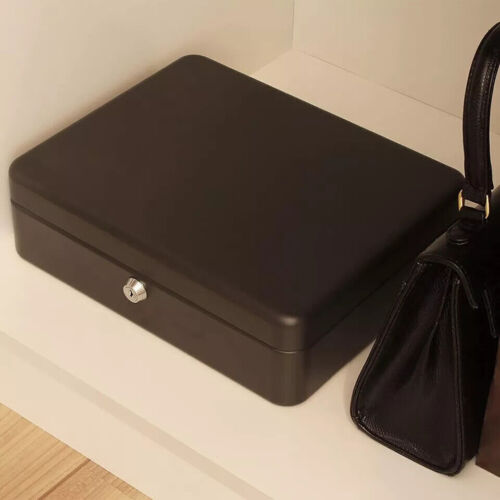 Security Lock Box Fireproof Large Chest Cash Safe Keys Document Home Office Box - Picture 13 of 13