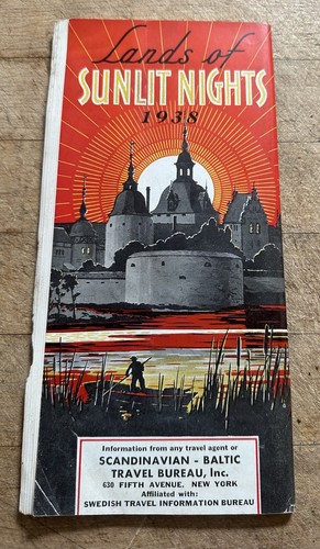 Scandinavia Tourism Promotional Brochure c. 1938 illustrated tourist info & maps - Picture 2 of 4