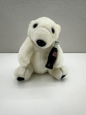 Coca-Cola Plush Collection Stuffed Animal Toy Polar Bear w Coke Bottle VTG 1993