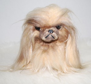 Details About Vintage Avlon Pekingese Puppy Dog Stuffed Animal Plush Toy 7 Realistic Pink Bow