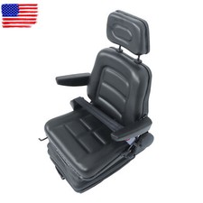 Forklift Tractor Seat Suspension Adjustable Backrest Armrest Safety Belt