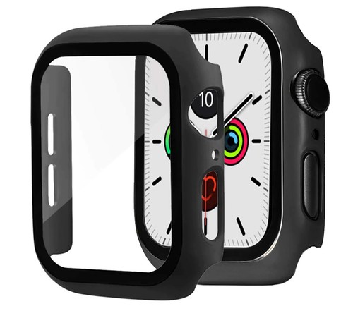 Protector de pantalla de vidrio templado + funda protectora para iWatch Apple Watch 42 mm negro - Imagen 6 de 11