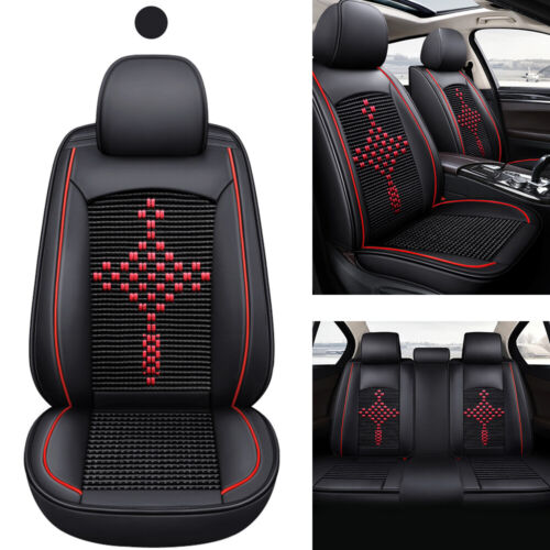 For Kia PU Leather Auto Car Front & Rear Seat Covers 2/5 Seats Full Set Interior - Picture 27 of 28