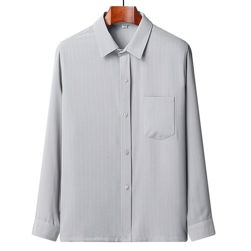 Long Sleeved Shirt for Middle Aged and Elderly Tops Mens Summer Thin Cool Blouse - Picture 9 of 15